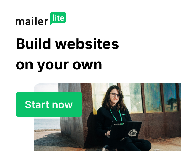 MailerLite: Build websites on your own