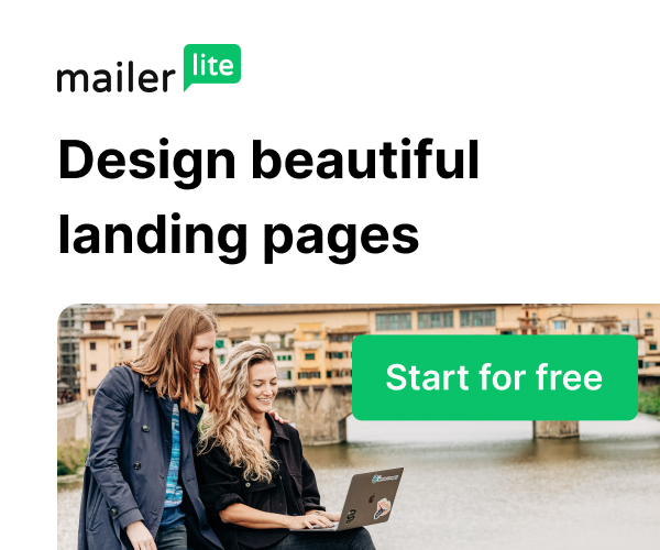 MailerLite: Design beautiful landing pages