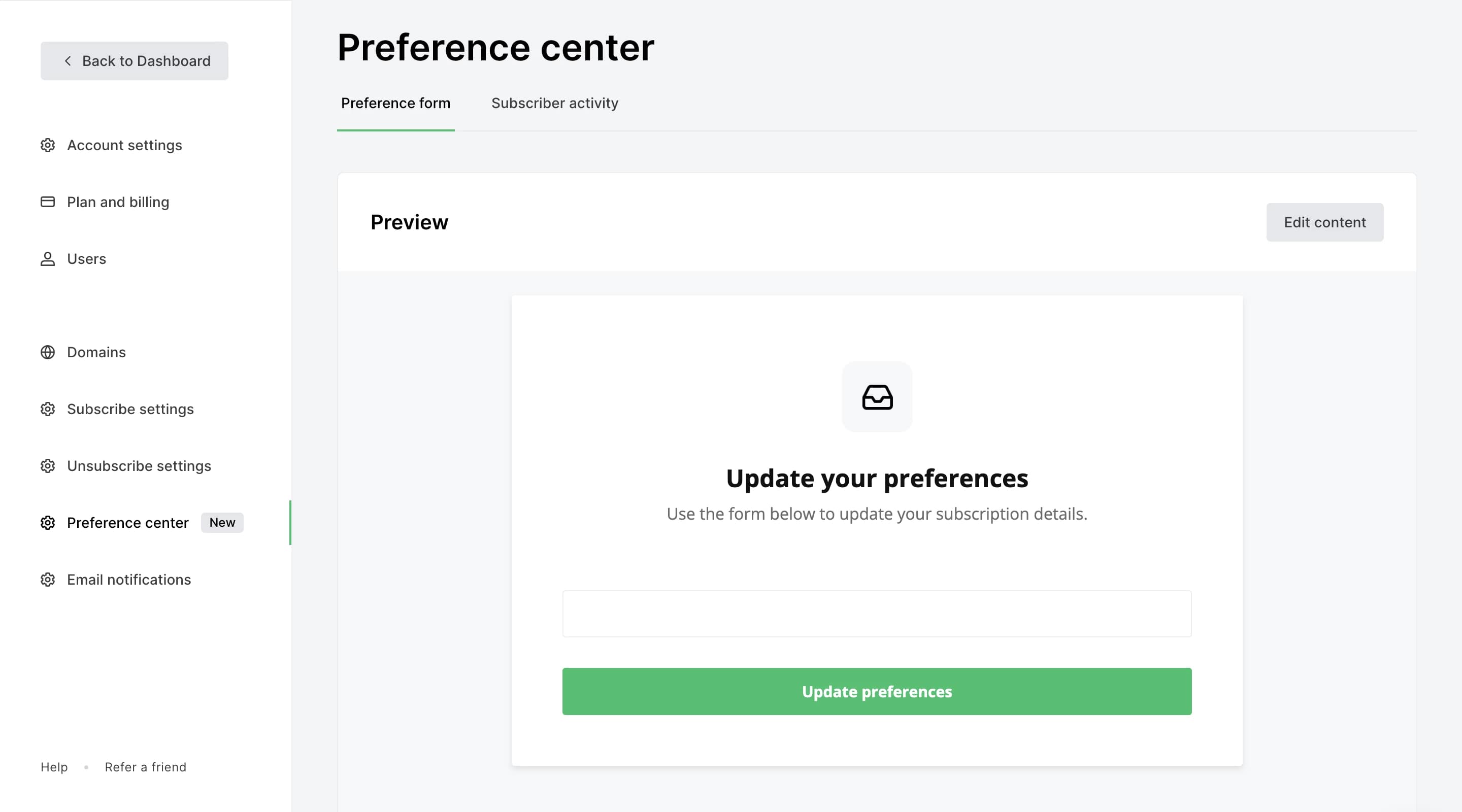 MailerLite's Preference Center (Alt)