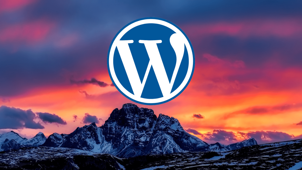 WordPress Mountain Background Banner
